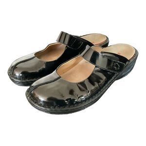 Zumfoot Black Patent Leather Mary Jane Clogs Ladies size 40/ 10
